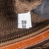Prada Brown Vitello Leather Antic Bauletto Bag Handbag