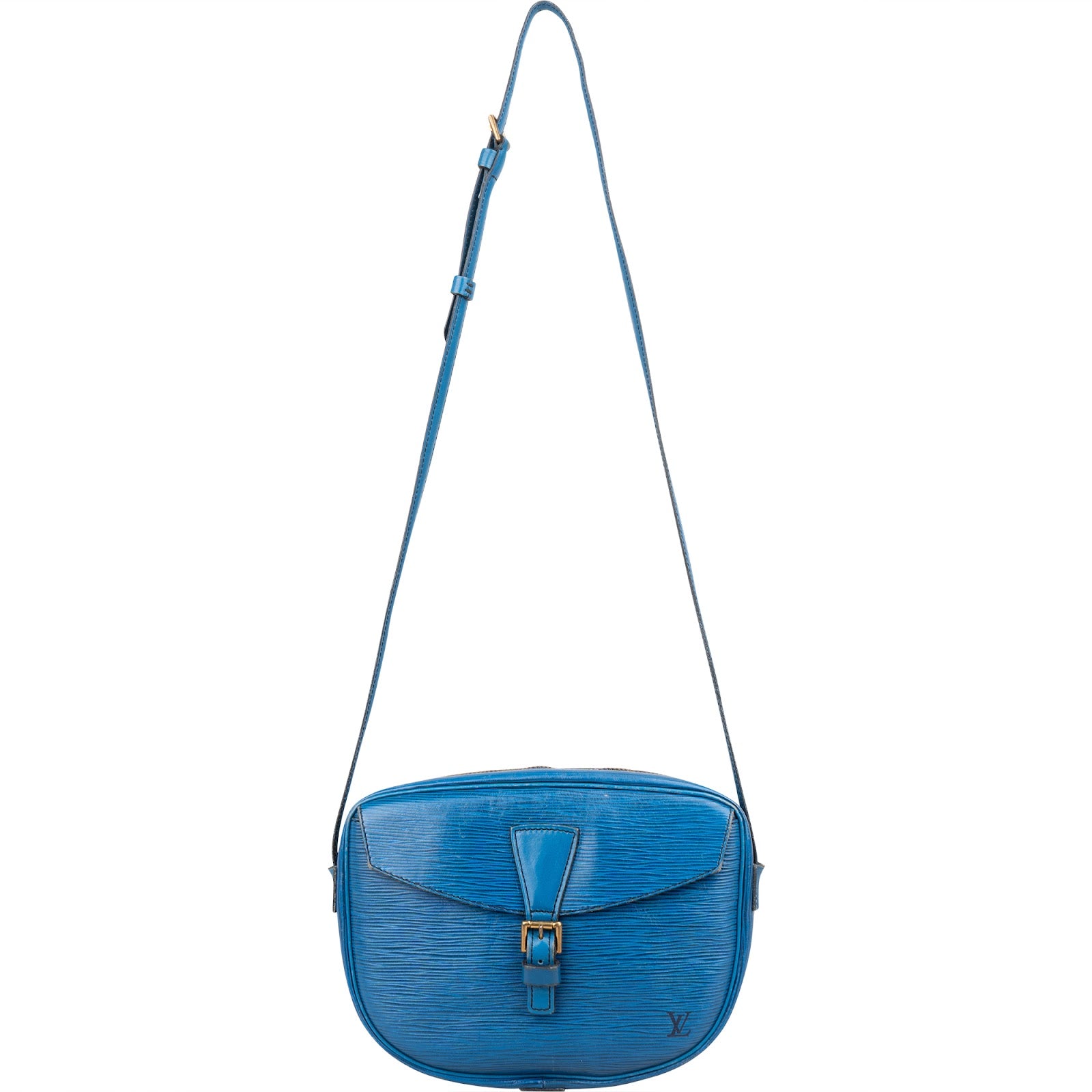 Louis Vuitton Blue Epi Leather Jeune Fille GM Crossbody Bag - vintageandkickz