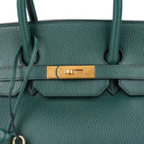 Hermès Vert Clair Ardennes Leather Birkin 35 Handbag