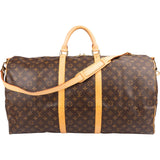 Louis Vuitton Monogram Canvas Keepall 60 Bandoulière Travel Bag