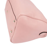 Gucci Pink Pebbled Leather Bamboo Top Handle Handbag