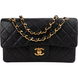 Chanel Quilted Lambskin 24K Gold Small Double Flap Shoulder Bag