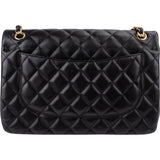 Chanel Quilted Lambskin Gold Jumbo Double Flap Crossbody Bag