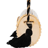 Saint Laurent Gold Tone Opium Tassel Minaudiere Handbag