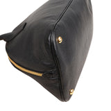 Miu Miu Black Madras Leather Dome Satchel Handbag