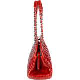Chanel Quilted Quilted Crinkled Leather Just Mademoiselle Bowling Shoulder Bag