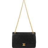 Chanel Quilted Lambskin 24K Gold Double Flap Shoulder Bag