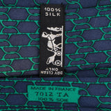 Hermès Geometric Chain Link Pattern  Silk Tie Krawatte