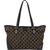 Gucci Monogram GG Denim Ophidia Tote Shoulder Bag