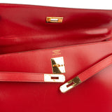 Hermès Rouge Vif Box Leather Kelly Sellier 35 Handbag