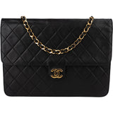 Chanel Quilted Lambskin Single Flap Shoulder Bag