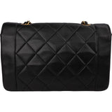 Chanel Quilted Lambskin Diana 24K Gold Diana Single Flap Crossbody Bag