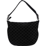 Gucci Monogram Suede GG Hobo Shoulder Bag