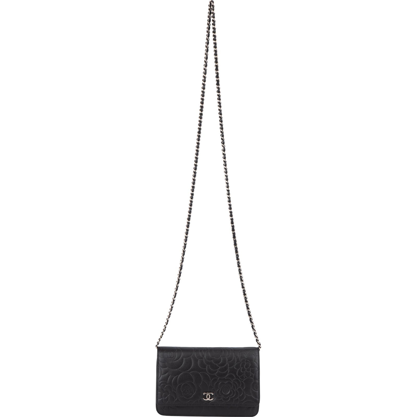[🔄️B06 / F04] Chanel Embossed Calfskin Camellia On Chain Wallet - vintageandkickz