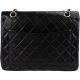 Chanel Quilted Lambskin 24K Double Flap Shoulder Bag