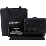 Chanel Quilted Lambskin Cambon Small Bifold Wallet