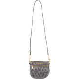 Miu Miu Matelassé Vitello Lux Leather Small Saddle Crossbody Bag