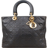 Christian Dior Quilted Caviar Leather Lady Dior Handbag