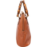 Gucci Brown Calfskin Bamboo Vintage Small Handbag