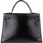Hermès Box Calf Leather Kelly 32 Handbag - vintageandkickz