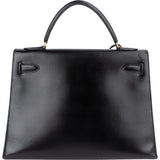 Hermès Box Calf Leather Kelly 32 Handbag - vintageandkickz