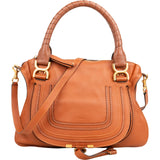 Chloé Grained Leather Marcie Satchel Handbag