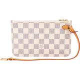 Louis Vuitton Monogram Damier Azur Canvas Neverfull Pochette Clutch