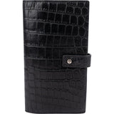 Yves Saint Laurent Croc-Embossed Leather Long Bifold Wallet