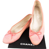 Chanel Ombre Canvas CC Cap Toe Ballerina Flats (37)