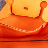 Hermès Orange H Epsom Leather Palladium Birkin 35 Handbag