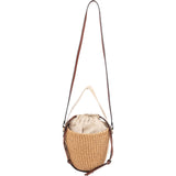 Chloé Raffia Woody Basket Crossbody Handbag