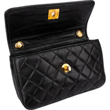 Chanel Quilted Lambskin Small 24K Gold Single Flap Crossbody Bag
