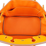Hermès Jaune D`Or / Orange Verso Epsom Gold Birkin 30 Handbag