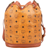 MCM Monogram Visetos Drawstring Bucket Crossbody Bag - vintageandkickz