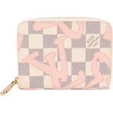 Louis Vuitton Monogram Damier Azur Tahitienne Rose Zippy Coin Purse Wallet