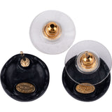 Chanel Quilted CC Emblem Quilted Earrings