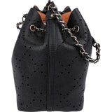 Chanel Perforated Caviar Leather Drawstring Bucket Shoulder Bag