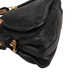 Chloé Black Leather Paraty Shoulder Handbag