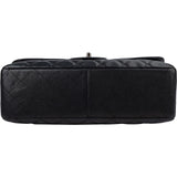 Chanel Quilted Caviar Leather Palladium Jumbo Single Flap Crossbody Bag