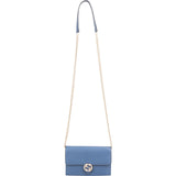 Gucci Grained Leather Interlocking GG Walet On Chain Crossbody Bag
