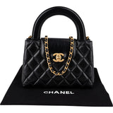 Chanel  Quilted Lambskin Kelly Top Handle Small Crossbody Handbag