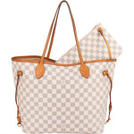 Louis Vuitton Monogram Damier Azur Neverfull MM Shoulder Bag - vintageandkickz