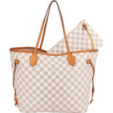 Louis Vuitton Monogram Damier Azur Neverfull MM Shoulder Bag - vintageandkickz