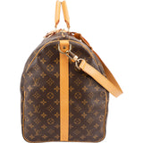 Louis Vuitton Monogram Canvas Keepall 60 Bandoulière Travel Bag