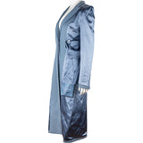 Fendi Blue Silk Paneled Dress Coat (IT40)