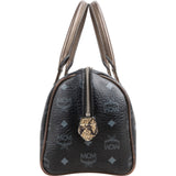 MCM Monogram Visetos Leo Patchwork Boston Handbag
