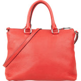 Prada Red Vitello Daino Leather Tote Handbag