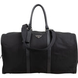 Prada Black Nylon Triangle Duffle Bag 55 Tarvel Bag
