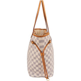 Louis Vuitton Monogram Damier Azur Canvas Neverfull MM Shoulder Bag