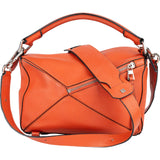 Loewe Orange Leather Puzzle Crossbody Handbag